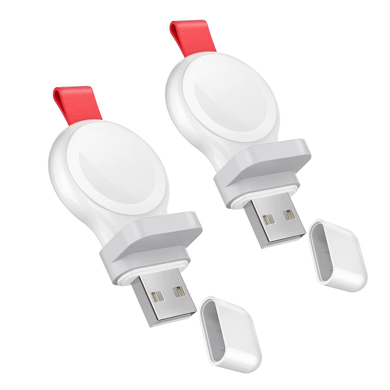 I.Valux For Apple Watch Travel Charger 2 Pack, Portable Iwatch Charger, Cordless Usb Car I Watch Charger,Magnetic Wireless Charging Compatible With Apple Watch Series 9/8/7/6/5/4/3/2, Se, Nike